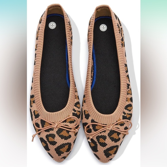 Leopard Print Ballet Flats - Picture 1 of 4